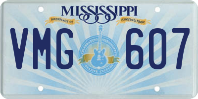 MS license plate VMG607