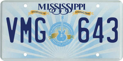 MS license plate VMG643