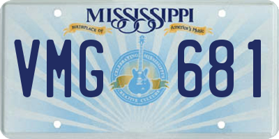 MS license plate VMG681