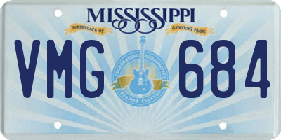 MS license plate VMG684