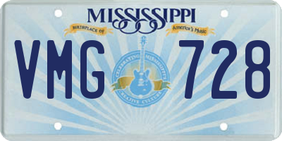 MS license plate VMG728