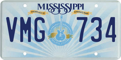 MS license plate VMG734