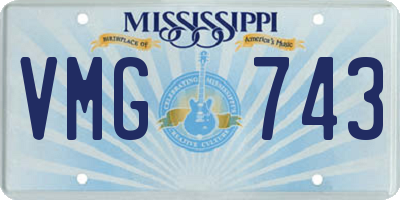 MS license plate VMG743