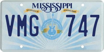 MS license plate VMG747