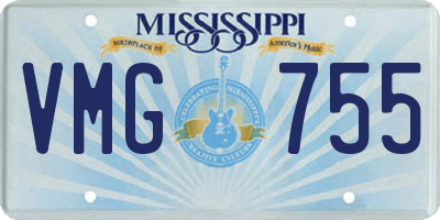 MS license plate VMG755