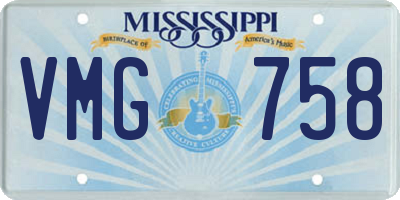MS license plate VMG758