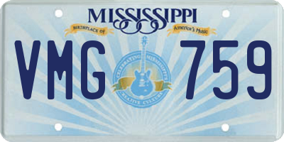 MS license plate VMG759