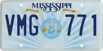 MS license plate VMG771