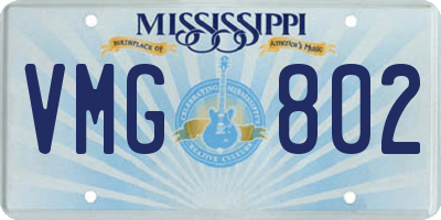 MS license plate VMG802