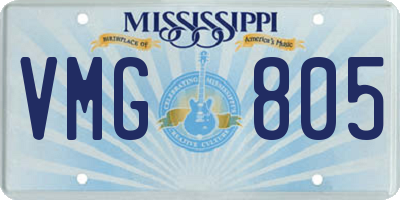 MS license plate VMG805
