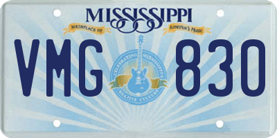 MS license plate VMG830
