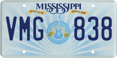 MS license plate VMG838