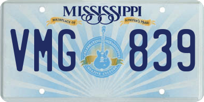 MS license plate VMG839