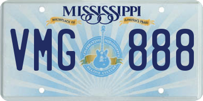 MS license plate VMG888