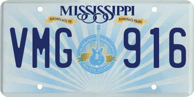 MS license plate VMG916
