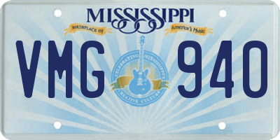 MS license plate VMG940