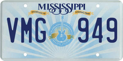 MS license plate VMG949