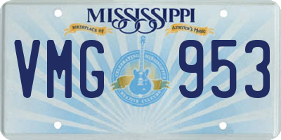 MS license plate VMG953
