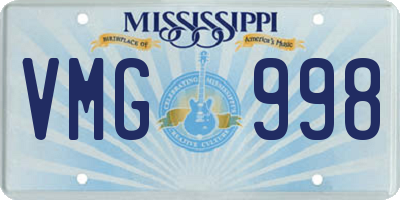 MS license plate VMG998