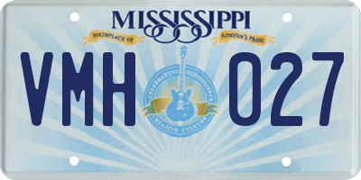 MS license plate VMH027