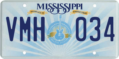 MS license plate VMH034