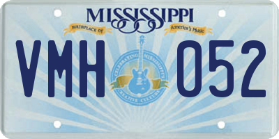 MS license plate VMH052