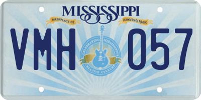 MS license plate VMH057
