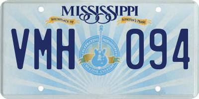 MS license plate VMH094