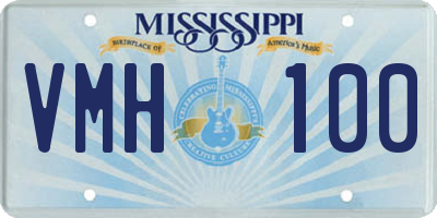 MS license plate VMH100