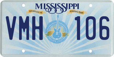 MS license plate VMH106