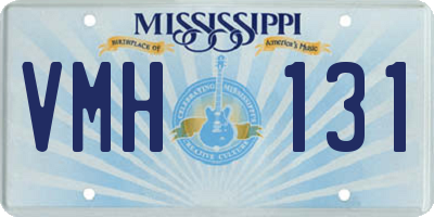 MS license plate VMH131