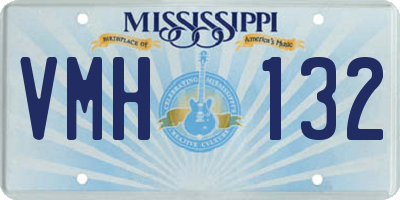 MS license plate VMH132