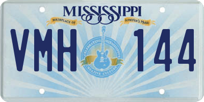 MS license plate VMH144