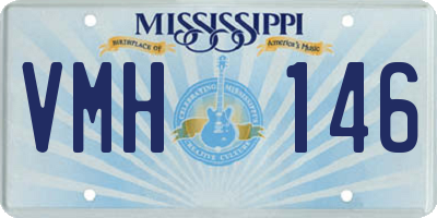 MS license plate VMH146