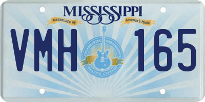 MS license plate VMH165
