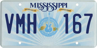 MS license plate VMH167