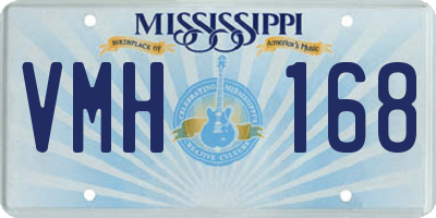 MS license plate VMH168