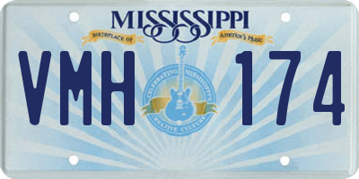 MS license plate VMH174