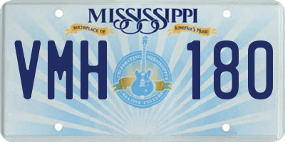 MS license plate VMH180