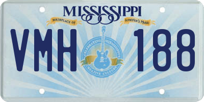 MS license plate VMH188