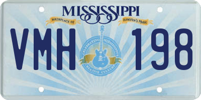 MS license plate VMH198