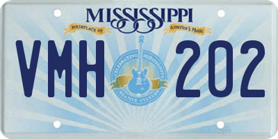 MS license plate VMH202