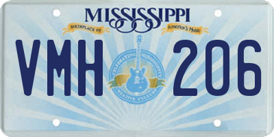 MS license plate VMH206