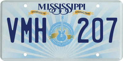 MS license plate VMH207