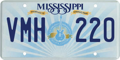 MS license plate VMH220