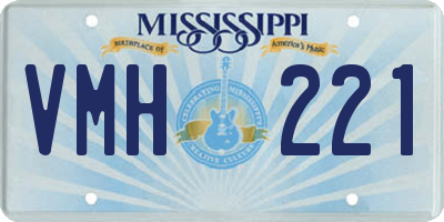 MS license plate VMH221