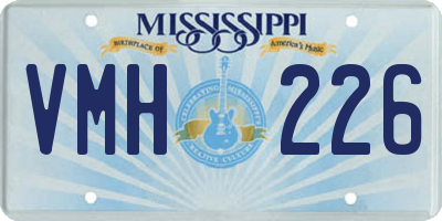 MS license plate VMH226