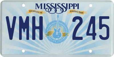 MS license plate VMH245
