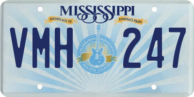 MS license plate VMH247
