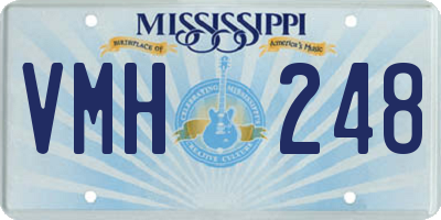 MS license plate VMH248